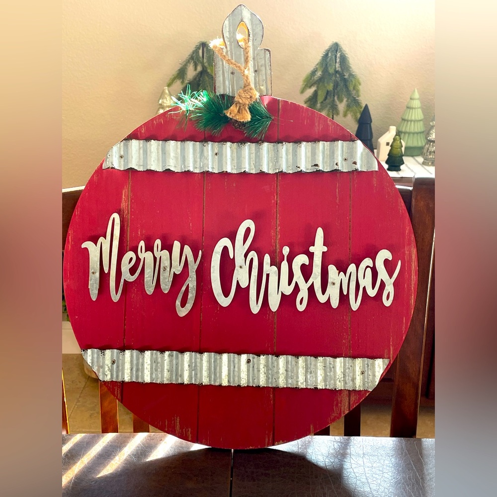 Merry Christmas wood sign
